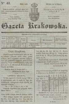 Gazeta Krakowska. 1837, nr 43