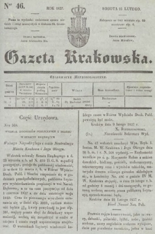 Gazeta Krakowska. 1837, nr 46