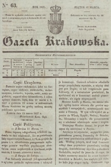 Gazeta Krakowska. 1837, nr 63