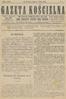 Gazeta Kościelna : pismo poświęcone sprawom kościelnym i społecznym : organ Towarzystwa Wzajemnej Pomocy Kapłanów. R.31, 1924, nr 4