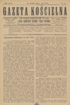 Gazeta Kościelna : pismo poświęcone sprawom kościelnym i społecznym : organ Towarzystwa Wzajemnej Pomocy Kapłanów. R.31, 1924, nr 13