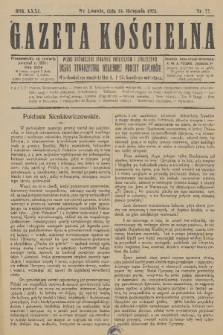 Gazeta Kościelna : pismo poświęcone sprawom kościelnym i społecznym : organ Towarzystwa Wzajemnej Pomocy Kapłanów. R.31, 1924, nr 22