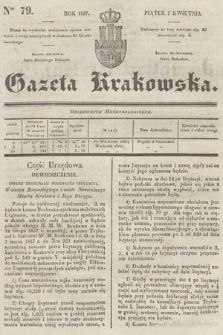 Gazeta Krakowska. 1837, nr 79