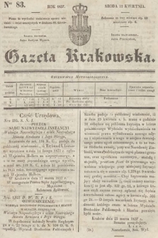 Gazeta Krakowska. 1837, nr 83