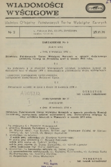 Wiadomości Wyścigowe : biuletyn oficjalny Państwowych Torów Wyścigów Konnych. 1976, nr 2