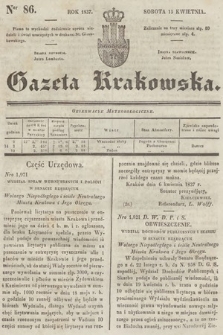 Gazeta Krakowska. 1837, nr 86