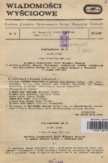 Wiadomości Wyścigowe : biuletyn oficjalny Państwowych Torów Wyścigów Konnych. 1980, nr 2