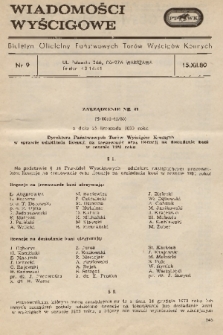 Wiadomości Wyścigowe : biuletyn oficjalny Państwowych Torów Wyścigów Konnych. 1980, nr 9