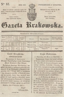 Gazeta Krakowska. 1837, nr 87