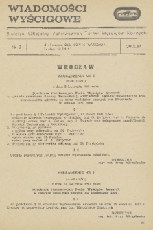 Wiadomości Wyścigowe : biuletyn oficjalny Państwowych Torów Wyścigów Konnych. 1981, nr 7