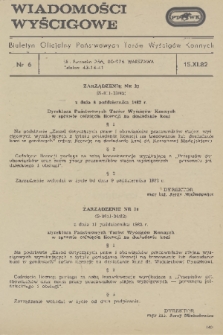 Wiadomości Wyścigowe : biuletyn oficjalny Państwowych Torów Wyścigów Konnych. 1982, nr 6