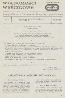Wiadomości Wyścigowe : biuletyn oficjalny Państwowych Torów Wyścigów Konnych. 1985, nr 7
