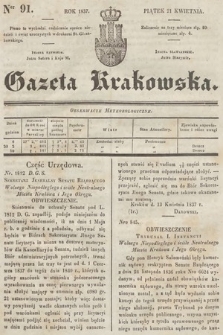 Gazeta Krakowska. 1837, nr 91