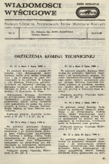 Wiadomości Wyścigowe : biuletyn oficjalny Państwowych Torów Wyścigów Konnych. 1989, nr 4