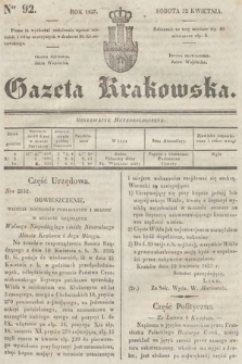 Gazeta Krakowska. 1837, nr 92