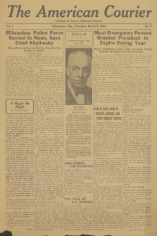 The American Courier. 1939, Vol.1, No 7