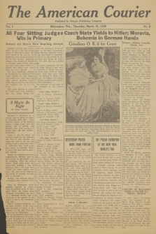 The American Courier. 1939, Vol.1, No 8
