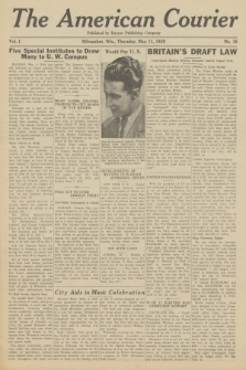 The American Courier. 1939, Vol.1, No 16