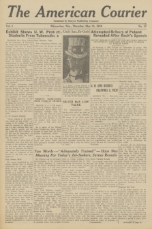 The American Courier. 1939, Vol.1, No 17