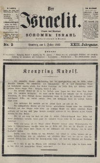 Der Israelit : Organ der Vereines „Schomer Israel”. 1889, nr 2