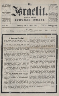 Der Israelit : Organ der Vereines „Schomer Israel”. 1889, nr 8