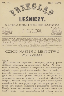 Przegląd Leśniczy. 1876, nr 10