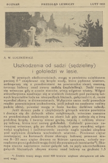 Przegląd Leśniczy : czasopismo miesięczne. 1925 (Luty)