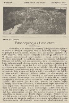 Przegląd Leśniczy : czasopismo miesięczne. 1925 (Czerwiec)