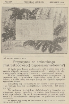Przegląd Leśniczy : czasopismo miesięczne. 1925 (Grudzień) 
