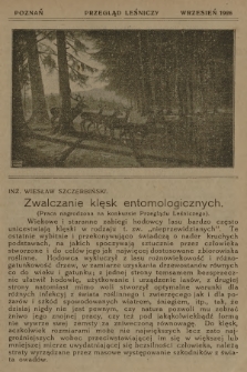 Przegląd Leśniczy. 1926 (Wrzesień) 