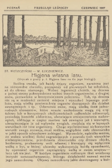 Przegląd Leśniczy. 1927 (Czerwiec)