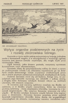 Przegląd Leśniczy. 1927 (Lipiec) 