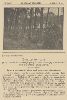 Przegląd Leśniczy. 1927 (Grudzień) 