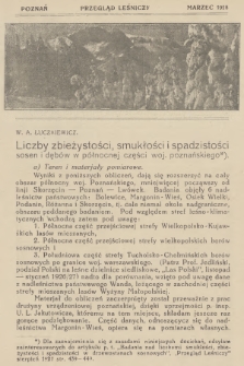 Przegląd Leśniczy. 1928 (Marzec)