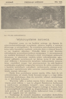 Przegląd Leśniczy. 1928 (Maj)