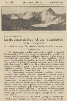 Przegląd Leśniczy. 1928 (Wrzesień) 