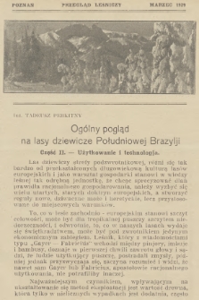 Przegląd Leśniczy : czasopismo miesięczne. 1929, nr 3 (Marzec)