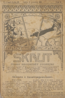 Skaut : pismo młodzieży polskiej. T.2, 1912, nr 1
