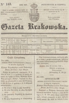 Gazeta Krakowska. 1837, nr 143