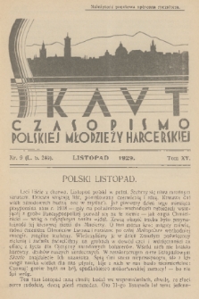 Skaut : czasopismo polskiej młodzieży harcerskiej. T.15, 1929, nr 9
