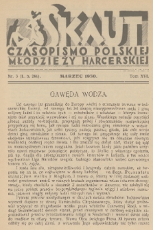 Skaut : czasopismo polskiej młodzieży harcerskiej. T.16, 1930, nr 3