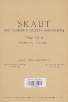 Skaut : dwutygodnik młodzieży harcerskiej. T.24, 1936, spis rzeczy