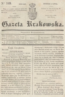 Gazeta Krakowska. 1837, nr 149