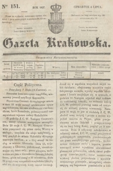 Gazeta Krakowska. 1837, nr 151