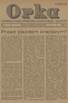 Orka : chłopskie pismo społeczno-gospodarcze i rolnicze. R.2, 1946, nr 7