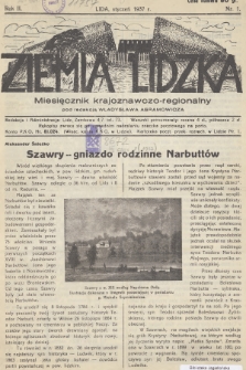Ziemia Lidzka : miesięcznik krajoznawczo-regionalny. R.2, 1937, nr 1