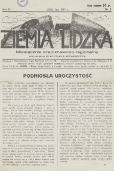 Ziemia Lidzka : miesięcznik krajoznawczo-regionalny. R.2, 1937, nr 2