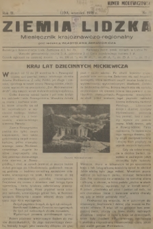 Ziemia Lidzka : miesięcznik krajoznawczo-regionalny. R.3, 1938, nr 9