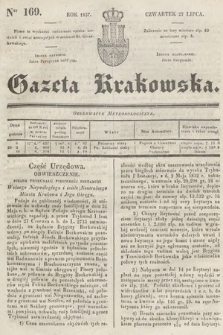Gazeta Krakowska. 1837, nr 169