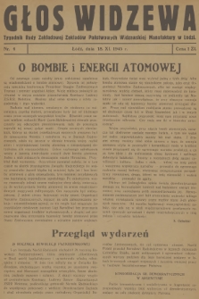 Głos Widzewa : tygodnik Rady Zakładowej Państwowych Zakładów Widzewskiej Manufaktury w Łodzi. 1945, nr 6